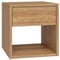 skølm Nachttisch Floki mit Schubladen, Nachtschrank aus Holz, Eiche geölt, Beistelltisch für Schlafzimmer, Nachtkonsole Maße 40x40x40 cm