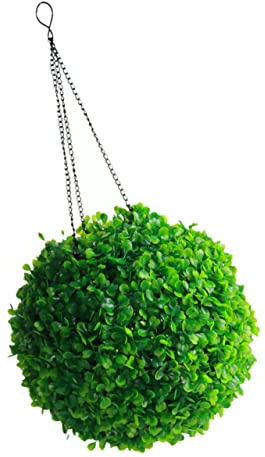 Vaguelly Solar-powered Led Hanging Topiary Ball Large Artificial Flower Decor for Wedding Patio Garden Uv Resistant Garden Hanging Light