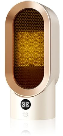 Anluomafuy Stufe Elettriche Portatile, 800W Termoventilatore Stufetta Elettrica, 2 Modalità di Temperatura, PTC Ceramica Mini Termoventilatore, Termoventilatore Basso Consumo per Casa Ufficio