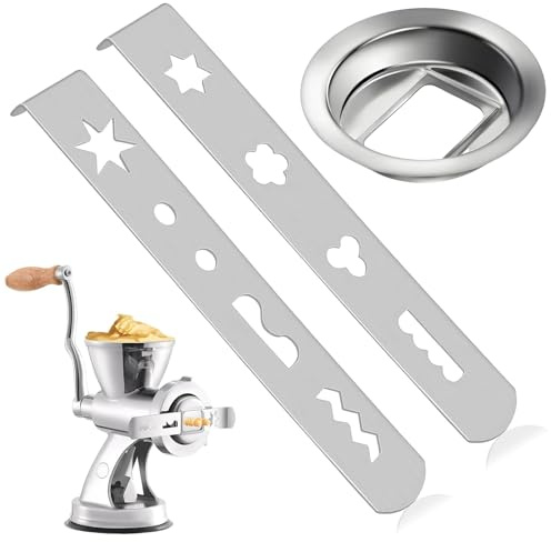 Spritzgebäckvorsatz, Spritzgebäckvorsatz Gebäckvorsatz Edelstahl , 8 Formen Spritzgebäckaufsatz für Fleischwolf Herstellen Von Keksen, Weihnachtsgebäck Accessoires mit Verbindungsring