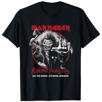 Iron Maiden Run for Your Lives Tour 2026 Athens T-Shirt