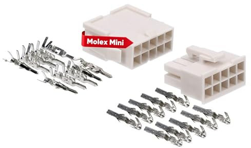 Kalitec KALI-2410 Mini-Fit Jr. Set 10 polig aus Nylon I Kabelstecker KFZ I Spannung 600 V I Nennstrom 13 A I AWG 24-18 I Mini Stecker für für Festplatten, LED und RGB Beleuchtung I Rastermaß 4.2mm