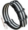 MZBUTIQ 26mm Schwarz/weiß Uhrenarmband Watch Band Dickes Nylon für Herren Matte Schwarze Schnalle 4 Ringe