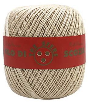 Cotone Filo di Scozia 100g Titolo 5-8 - 12-16 (Ecru - 202, 5)