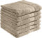 REDBEST Handtuchset, Frottierset 6er-Pack Chicago Taupe Größe 50x80 cm - saugstark, strapazierfähig, ideal für Reisen, Sport (weitere Farben)