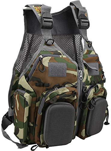 VGEBY Chaqueta Multifuncional para Exteriores, Caza, Pesca, Viaje, Chaleco de Camuflaje con Bolsillos, Trabajo, Caza, Pesca, Viaje, Foto, Chaleco con Bolsillo Equipo Deportivo Desgaste Externo