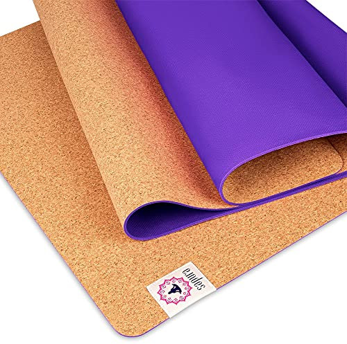 XXL Yogamatte rutschfest - Kork und Naturkautschuk 190cm - Extra lang + Tragegurt + Nachhaltige Yoga Matte groß Überlänge