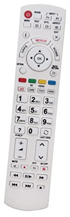 AULCMEET N2QAYB000842 Ersetzte Fernbedienung passend für Panasonic TV TX-L50ETS61 TXL50ETX64 TX-L50ETX64 TXL55DT60E TX-L55DT60E TXL55DT60Y TX-L55DT60Y TXL55DT65B TX-L55DT65B TXL47DT60Y TX-L47DT60Y