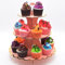 Timkumon 3-Tier Cardboard Cupcake Stand, Disposable Cupcake Display Tower Stand for Holiday Wedding Birthday Party Rose Gold
