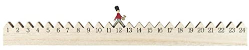 Weihnachtskalender aus Holz mit Zahlen 1-24 gehender Gardist 75 cm Advent Weihnachten Deko Adventskalender