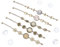 PandaHall 5 STÜCKE Armband Blanko Lünette Fassungen Für Die Schmuckherstellung Legierungs Weinlese Retro Cabochon Armbänder Runder Cabochon Behälter Mit 10pcs 25mm/1 Zoll Transparenten Cabochons