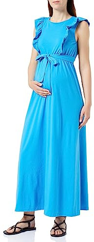 MAMALICIOUS Damen Mlroberta Mary Cap Jer Maxi Dress 2f A., Dresden Blue, S