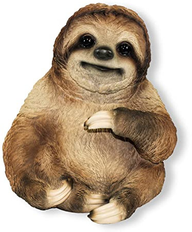 Colourliving Faultier Figur Hängend oder Sitzend - Deko Gartenfigur (Groß, Sitzend)