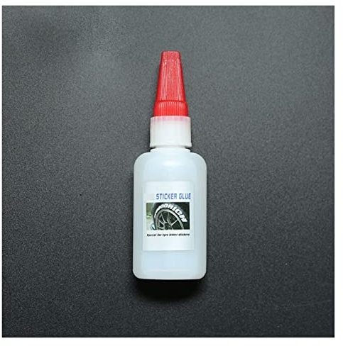 ZeNaha 8 Stück/Set Auto Reifen Rad Aufkleber, Universal 3D Schriftzug Auto Motorrad Reifen Brief Aufkleber, Personalisierte Auto Styling Rad Aufkleber (Color : 1 * 40ml Glue and Tools, Size : A)