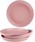 FUNLOV 4PCS Lightweight Unbreakable Dinner Plates - 7.8'' Plastic Plates, Salad Plates, Breakfast Dessert Party Plates for Adults and Kids, Dishwasher and Microwave Safe,Non-Toxin, BPA Free (Pink)