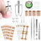 Eingewachsene Zehennägel Set, Zehennagel Korrektur Patch, Korrektor Pediküre, Eingewachsen Zehennägel Streifen, Edelstahl Fusspflege Set Professionell für Paronychie Eingewachsene Fußnägel