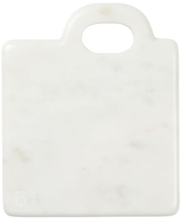 Broste Copenhagen Olina Schneidebrett quadratisch Weiß Marmor, B14 x L17 x H1,4 cm, 70310652