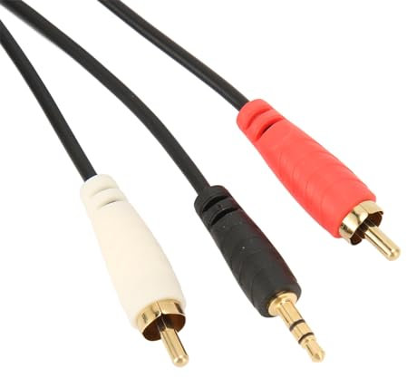 Cable de Audio Digital de Fibra óptica a RCA Analógico, Cable de Audio Estéreo de Fibra óptica Digital a Analógico 2RCA+Conector de 3,5 Mm para TV, Reproductor de DVD,
