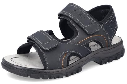 Rieker Herren Sandalen Trekkingsandalen schwarz schwarz