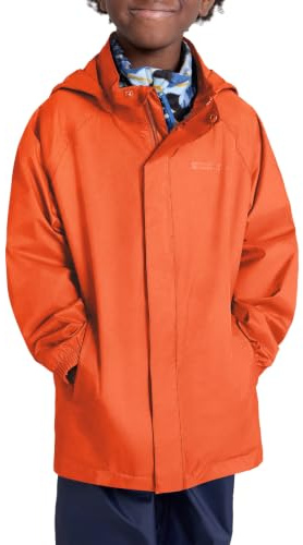 Mountain Warehouse Pakka Kids Waterproof Rain Jacket Orange 13y