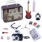 WLZP Wichtel Zubehör Set, 13 Pcs Miniatur Wichtelzubehör, Miniatur Reise Deko für Wichtel，Wichtelzubehör mit Zahnbrüste Zahnpasta Bücher Brillen Koffer Kamera Gitarre