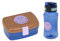 LÄSSIG Brotdose & Trinkflasche Set - Lunch Set mit Lunchbox und Trinkflasche (460 ml)/Little Gang Smile caramel/blue
