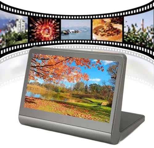 Digitaler Film- und Diascanner, 7-Zoll-HD-Farbbildschirm-Filmscanner, Konvertiert 135/126KPK/110/Super8-Filmnegative und Dias in Hochauflösende 48MP JPEG-Digitalfotos (EU-Stecker)
