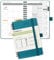 POPRUN Kalender 2025 Monatsplaner A6 (Jul.2024 - Dez.2025) - 18 Monate Monatskalender Ringbuch 16 x 10,5 cm - 1 Monat 4 Seiten, Softcover mit PU-Leder, 100 GSM Papier - Pazifikgrün