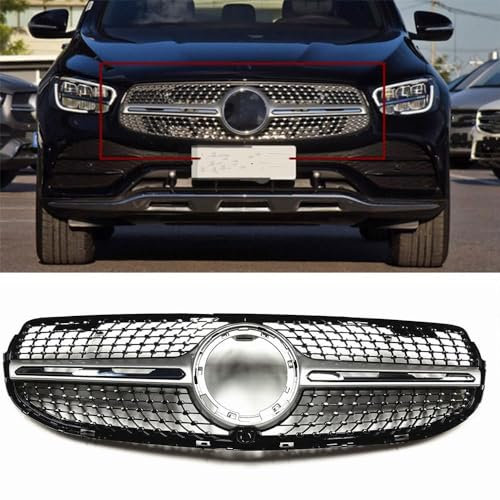 LAVIYE Kühlergrill Für Mercedes Benz GLC W253/X253 2020-2022 GLC250 GLC300 GLC350, Autoteile Auto-Ersatzgitter, sportliche Optik, stark und robust, Paar