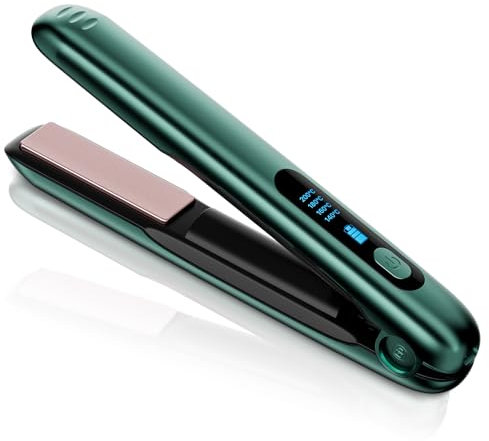 UYOTBKEUB Upgrade 2 in 1 Cordless Hair Straighteners and Curler,Wireless Portable USB Rechargeable Straightener and Mini Flat Iron for Women forTravel