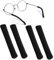 4pcs Glasses Ear Cushions, Glasses Arm Covers, Spectacle Arms Replacement, Anti Slip Temple Pads Eyeglass Temple Tips Eyeglass Pads, Glasses Arm Sleeve for Sunglasses Glasses (70 * 7mm)