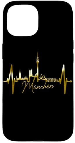 München Skyline Herzschlag Ich Liebe München I Love Munich Hülle für iPhone 15