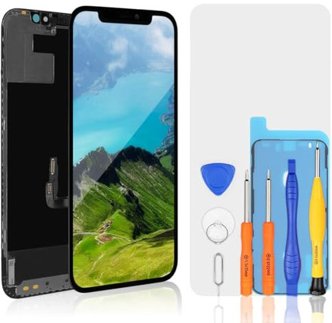 bokman Pantalla LCD para iPhone 12, Pantalla LCD para iPhone 12 Pro, Táctil LCD Reemplazo con Herramientas de Reparación