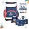 MUWO Kinder Schulranzen Set 5tlg. ergonomischer Leichter Schulrucksack mit Sporttasche, Turnbeutel, Federmappe, nur 920 Gramm (Pirat Design)
