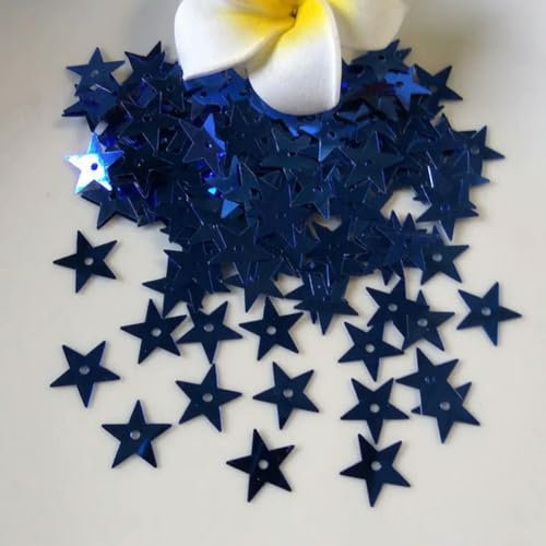 VICIYOO Pailletten, 3 mm, 5 mm, 7 mm, 10 mm, 13 mm, 15 mm, 20 mm, mittleres Loch, Stern, Massenpailletten, Bastelpailletten, Nähen von Kleidung, 10 g