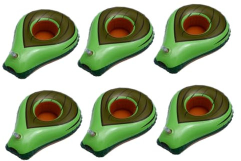 BCOATH 6st Avocado-becherhalter Becherhalter Untersetzer Aufblasbarer Getränkehalter Aufblasbarer Getränkeuntersetzer Aufblasbarer Pool Für Erwachsene Spaß Für Green PVC Wiederverwendbar