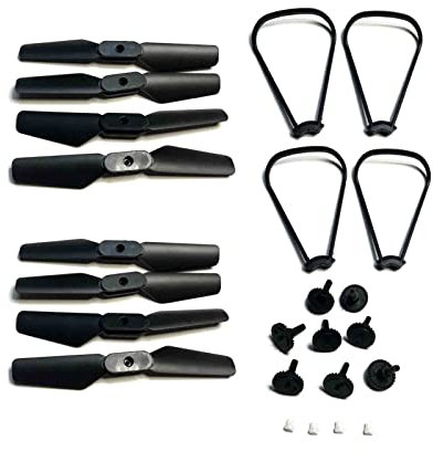XYWOPO Faltbarer Quadcopter-Ersatzteilmotor, Propellerblätter, Schutz, Motoren, Getriebe, Zubehör-Set, for K9 Mini Drone Rc K9 Pro Drohnenpropeller(White)