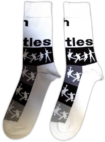 Rock Off officially licensed products The Beatles With The Beatles Silhouette Stripes Ankle Socks One Size