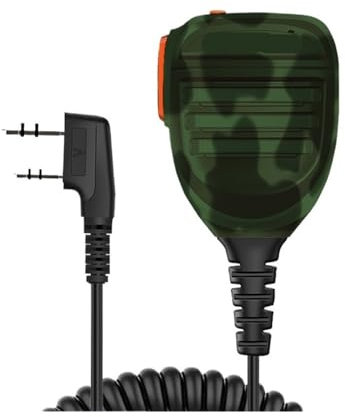 PLACKE Passend for Baofeng Walkie Talkie Lautsprecher Mikrofon PTT Mic Passend for BUV5R UV-16 Pro UV-13 Plus Zweiwegradio Passend for QuanSheng UV-K5(8) UV-K6(Dual PTT-Camo)
