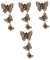 OATIPHO 4pièces Broche Vintage Forme De Avec Strass Épingle à Vêtements Élégante Et Polyvalente Pour Tenues Décontractées Et Formelles