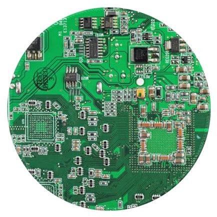 Tcoay 8 in Round Mouse Pad, Non-Slip Rubber Base Mouse Pad,Waterproof Mouse Mat,Green Circuit Board