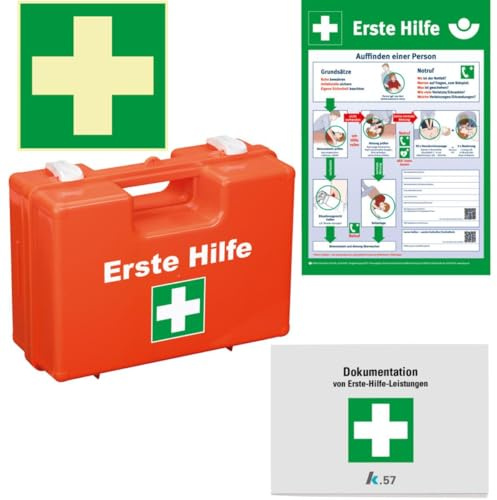 K.57 Erste-Hilfe-Set Classic, Koffer mit Füllung DIN 13157, Notfallausrüstung, robust, kompakt, Deutschland