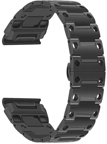 TRUMiRR Ersatz für Garmin Fenix 8 51mm/7X/6X Pro/5X Plus Armband Titan, 26mm Titan Metall Uhrenarmband Quick Fit Armband Kompatibel mit Garmin Epix Pro 51mm/Instinct 3 Solar 50mm/Enduro 2 3