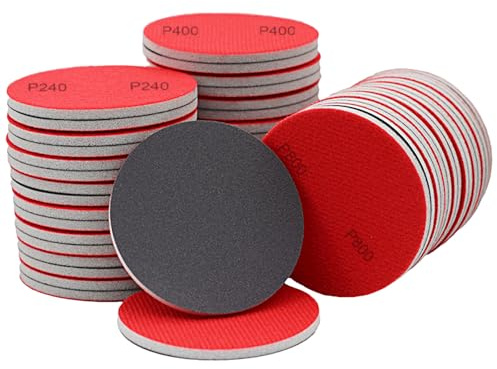 Éponges Abrasives, 36 Pièces Papier à Poncer, Bloc de Ponçage Mousse Souple Usage Sec/Humide, Grains P180-P3000, Papier Poncage pour Bois, Métal, Peinture, Carrosserie Auto