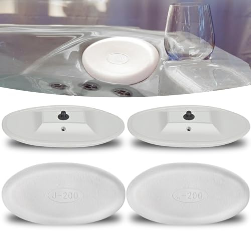 Sunluway 2472-828 Kopfstütze Spa Kissen Ersatz für alle Whirlpool J-200 Serie Spa Modelle J-230 J-235 J-245 J-270 J-275 J-280 ovales Spa-Kissen, Whirlpool-Kopfstützenkissen, Snap-In, 4 Stück