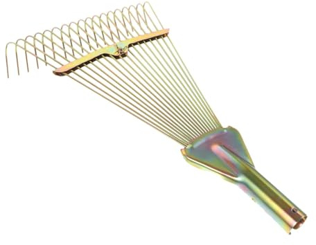 pistro 18 Tines Steel Rake Head Replacement for Gardening Lawn Leaf Removal Yard Tools Heavy Duty Metal Garden Equipment