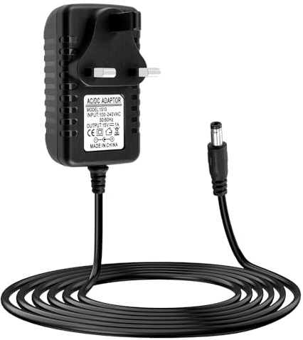 15V 1A Power Supply Adapter, AC 100-240V 50/60Hz to DC Converter with 5.5mm x 2.1mm Jack for LED Strip Lights Wireless Router Speakers CCTV Monitor Electronic Keyboard Game Console