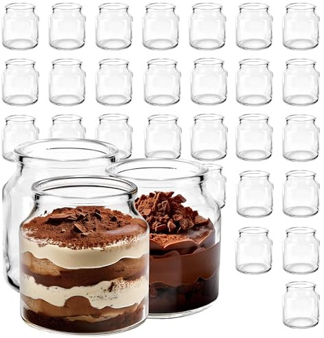 GIESSLE® 30x 200ml Buffet-Gläschen aus dickwandigem Glas - Dessertgläser, Joghurtgläser, Vorspeisen