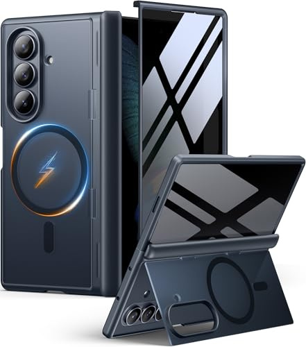MOBOSI für Samsung Galaxy Z Fold 7 Hülle mit Schutzfolie,Schwarz