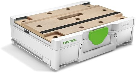Festool Systainer³ SYS3-MFT M 112 | Foam rubber pad, V-groove for pipes up to Ø 50 mm, KAPEX-compatible height, MFT clamp ready